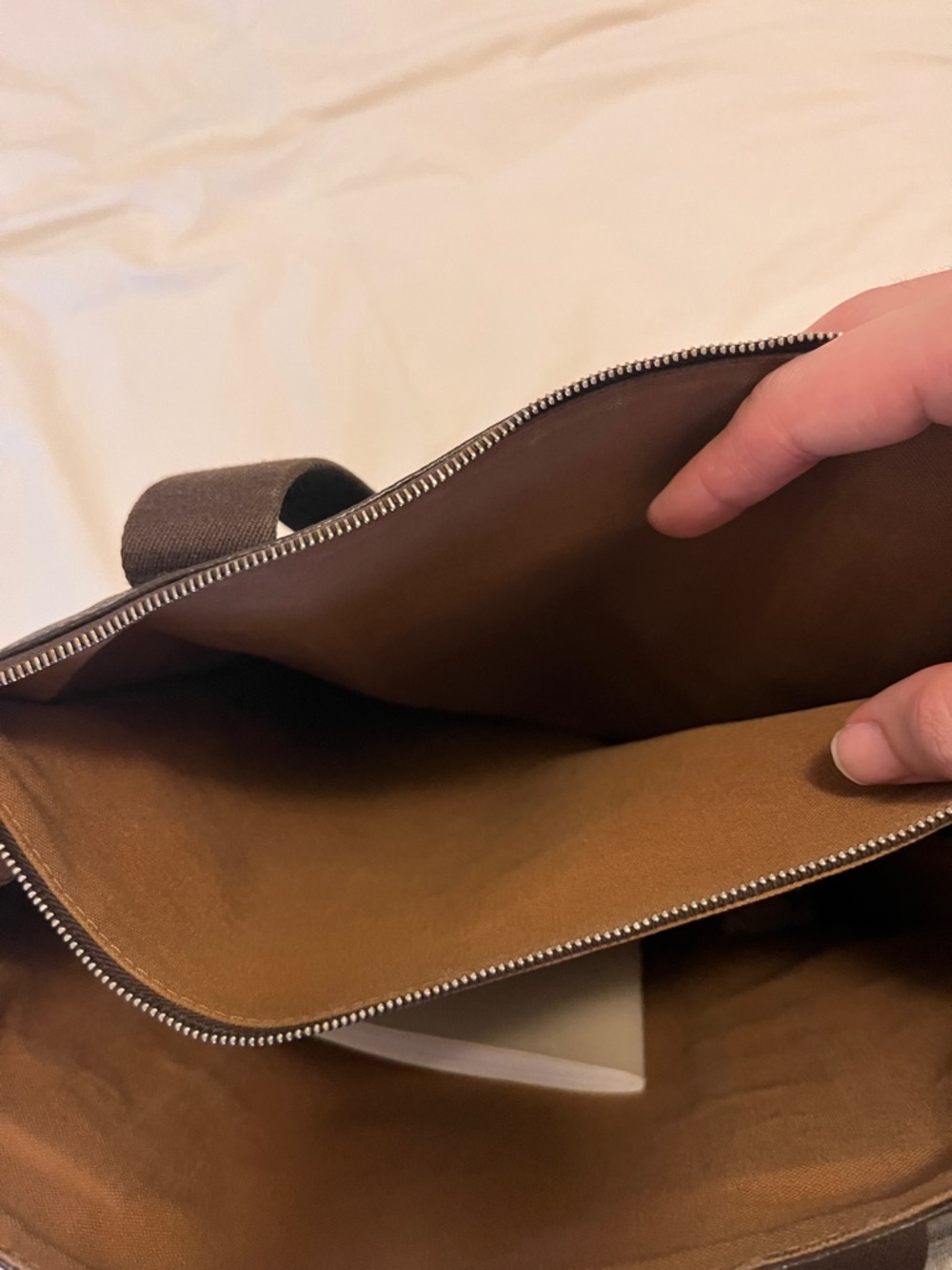 Louis Vuitton Monogram Canvas Vertical Messenger Tote in Brown - Picture 4 of 5